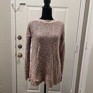 Motherhood Textured Pink Crew Neck Sweater